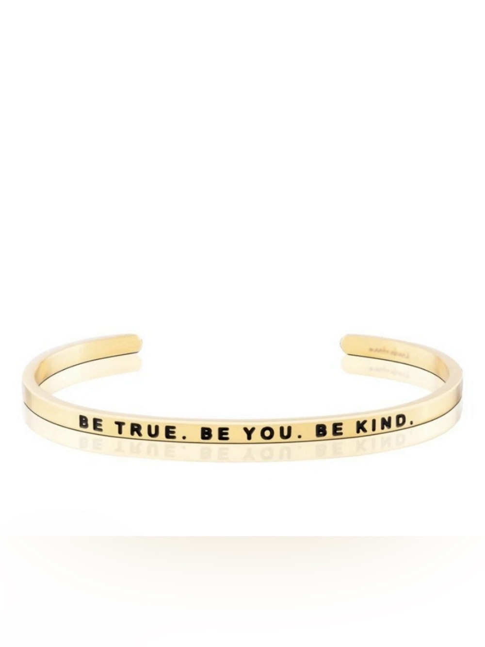 Mantraband Be True Be You Be Kind Bracelet Gold Cuff Inspirational Bangle